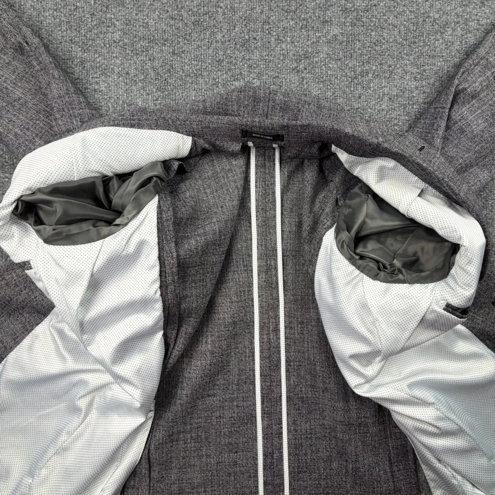 W.R.K Slim Fit Grey Textured 2-Way Stretch Blazer Sport Coat Mens 40 R